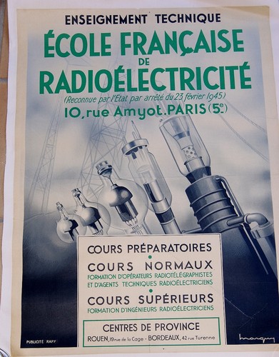 Original Fransk Vintage Plakat Reklame 1940 Erne Retro Design Dk